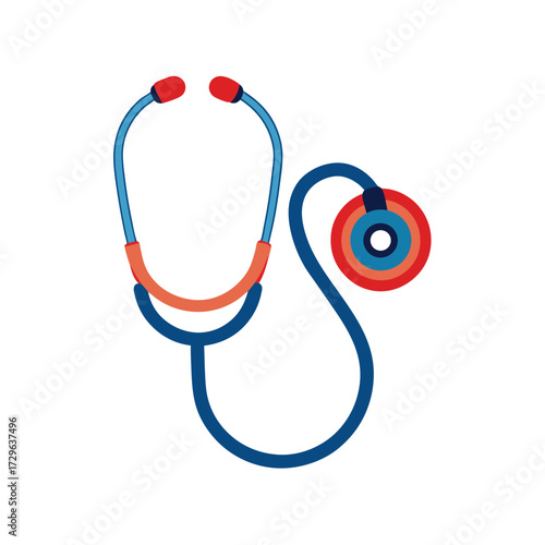 stethoscope on white background