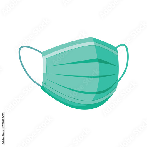surgical mask on white background
