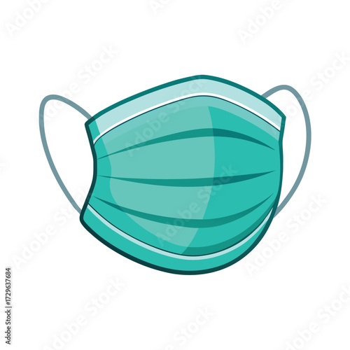 surgical mask on white background