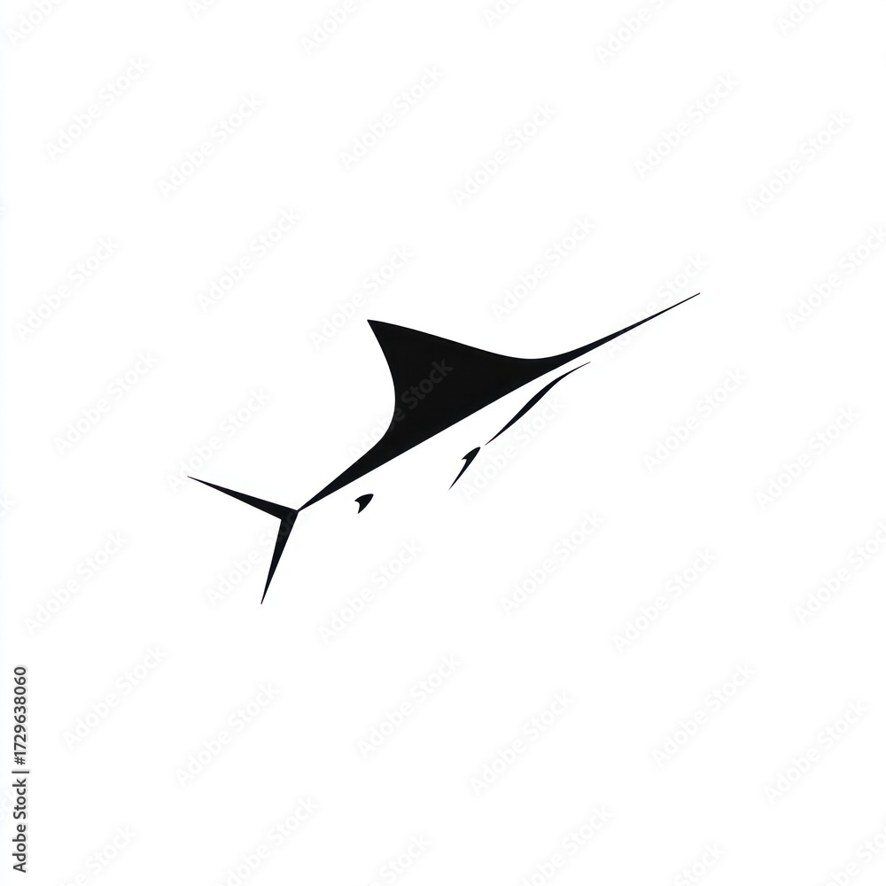 Obraz premium Simple marlin silhouette design