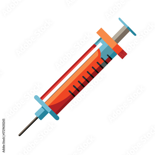 syringe on white background