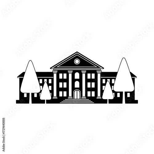 A simple black and white illustration of a billboard with the letters ad on it