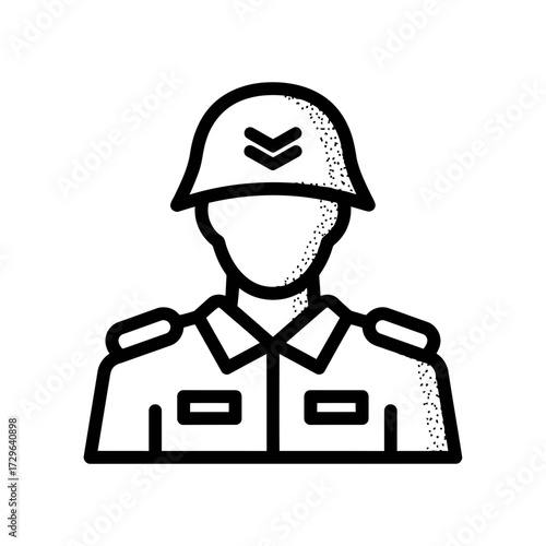Icon of a soldier in uniform