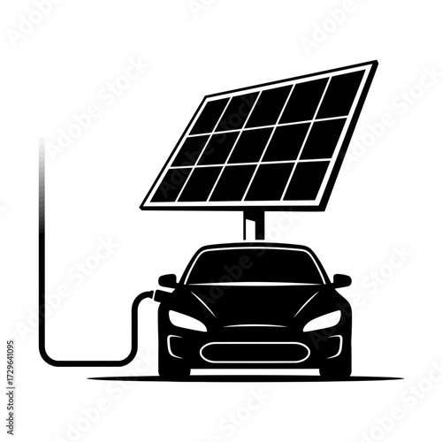 Electric car charging from solar panel