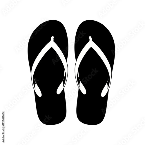 Black flip flops