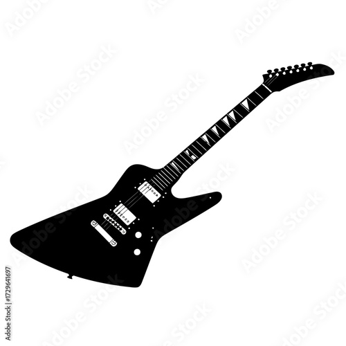 Black electric guitar