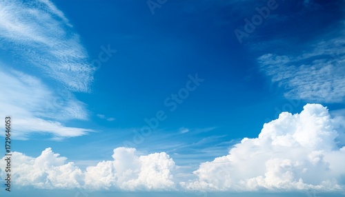 Abstract Background With Light Blue Sky And White Clouds