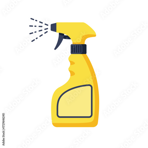 Yellow spray bottle isolated