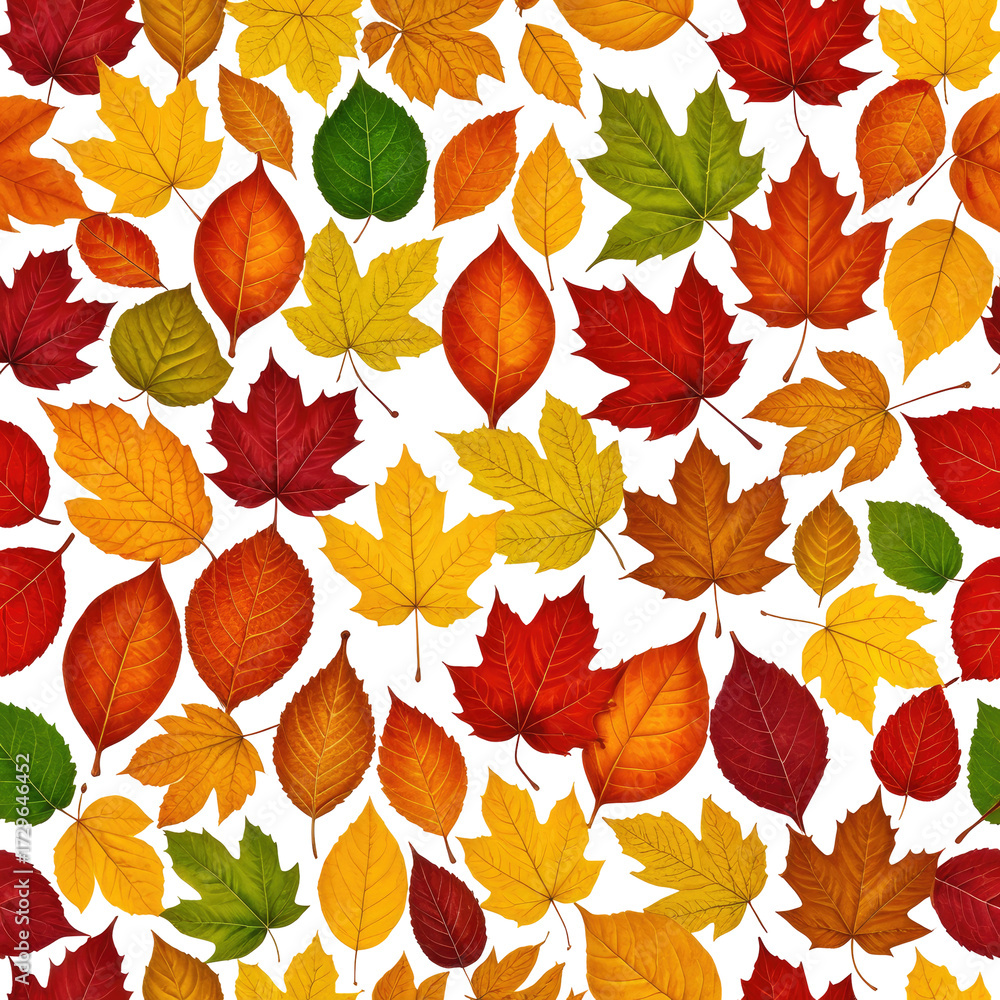 Fototapeta premium Colorful autumn leaves scattered on a black background (1)