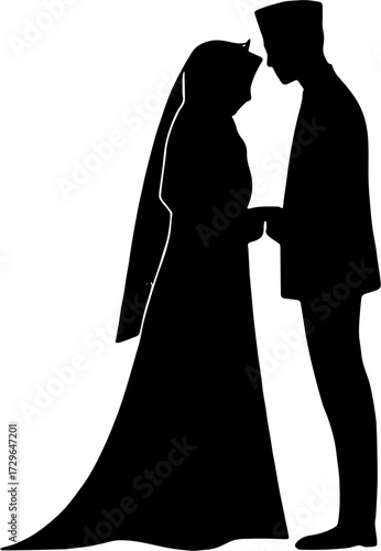 Wedding bride silhuette icon