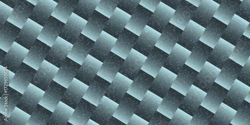 Tile structure neat seamless pattern grainy textured vector abstract background in cyan hues. Endless geometric abstraction for wallpapers or design backdrops. Halftone illustration for textile print