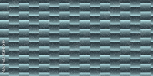 Tile structure neat seamless pattern grainy textured vector abstract background in cyan hues. Endless geometric abstraction for wallpapers or design backdrops. Halftone illustration for textile print