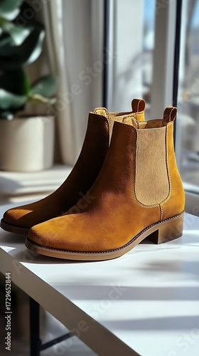 Stylish tan suede ankle boots for women fashionable footwear for everyday wear