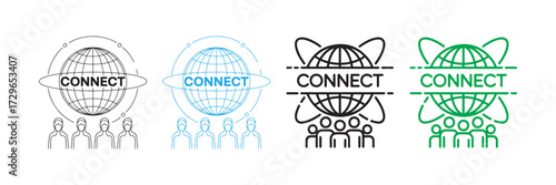 International Community and Collaboration Vector
