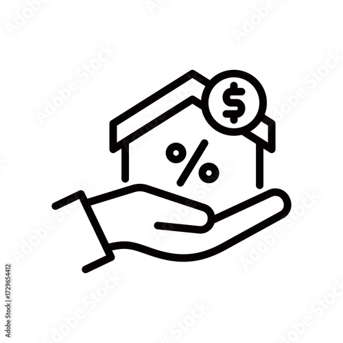 Mortgage line icon