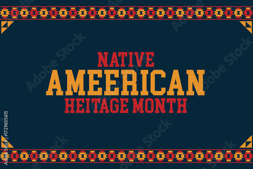 Native american heritage background with decoration