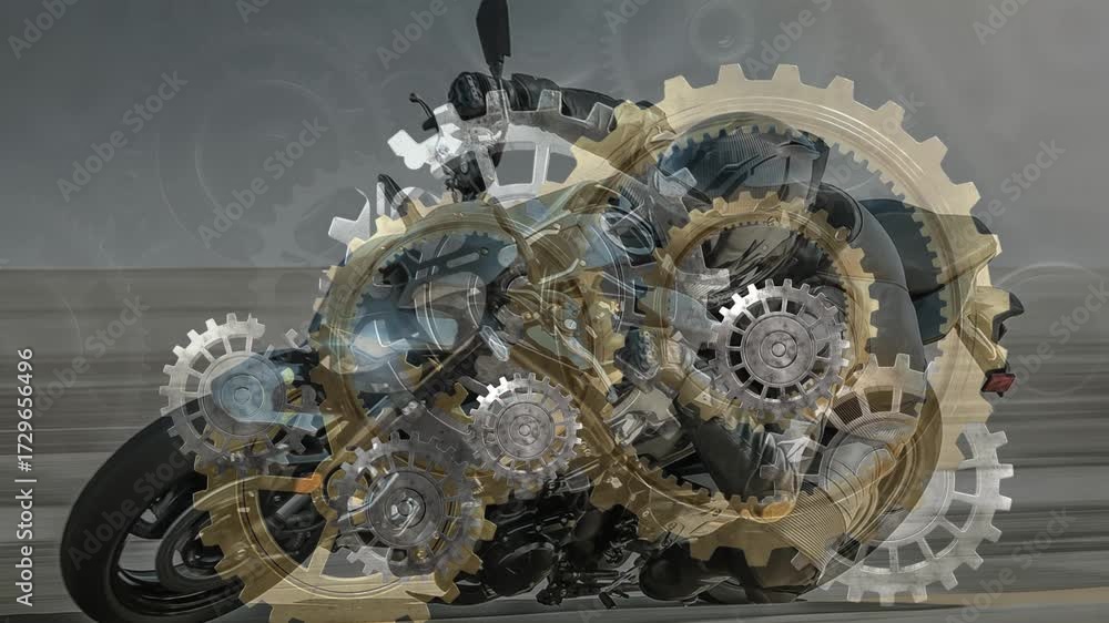 Twelve-seconds of motion, Machinery in motion. An abstraction of a ...