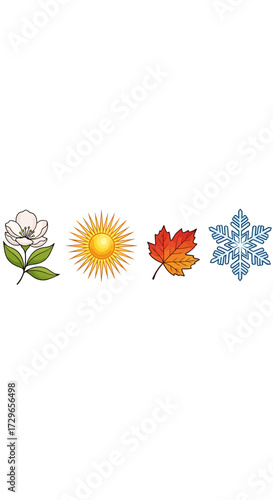 Four Seasons Icons Set