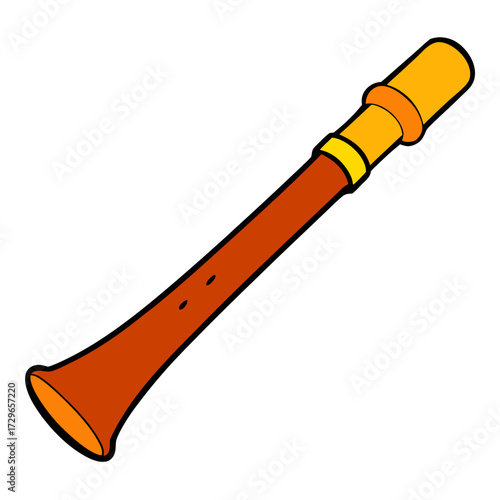 flute isolated on white background