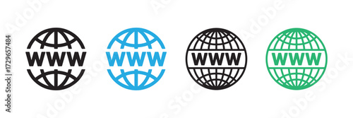 International User and Earth Vector Icons