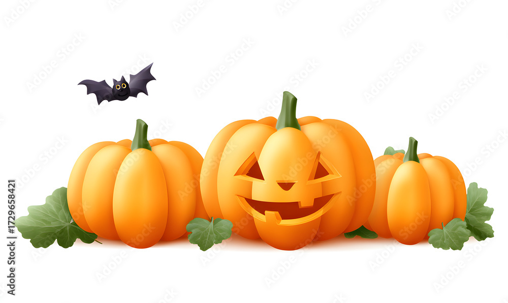 Obraz premium cute Halloween theme, generation AI 