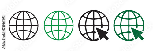 Search and Connect Globe Symbol