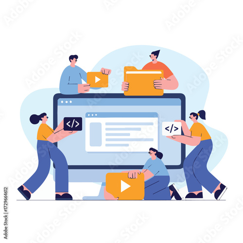 Man writing document at desk with browser window for online work and home office productivity is shown