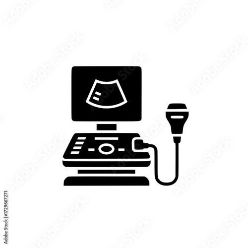 Ultrasound Equipment Monitor Icon