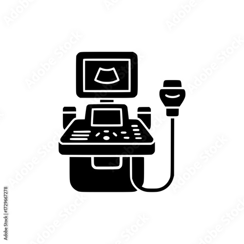 Medical Ultrasound Machine Icon