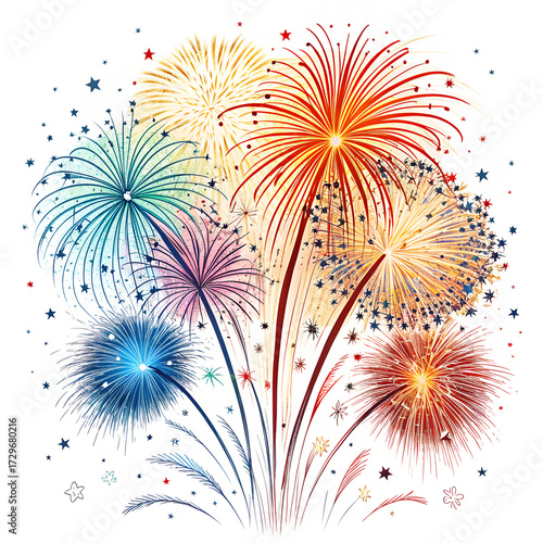 colorful fireworks background