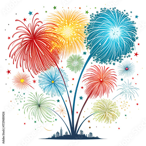 fireworks in the night