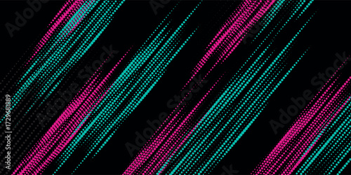 Abstract pink and green tosca grunge color combination brush storm thunder in black background.