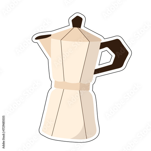 Moka Pot For Autumn Coffee Rituals At Home – Cozy Kitchen Cartoon Illustration
