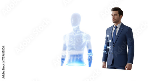 AI technology concept of business and modern innovation in a futuristic environment