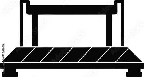 Loading Dock Leveler Silhouette Vector Art Illustration