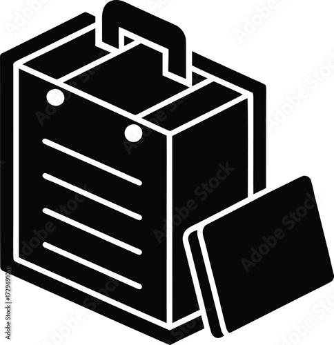 Logistics Packing List Document silhouette vector art illustration