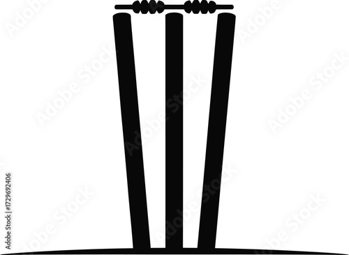 Cricket stumps silhouette wicket sport