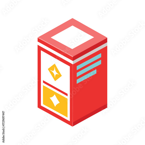 isolated baking soda box on white background