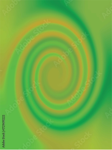 Yellow green spiral on an abstract background