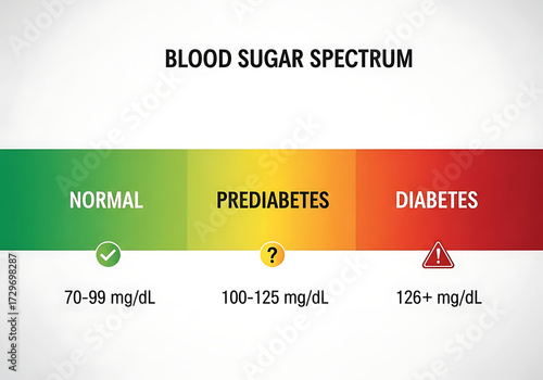 Blood Sugar Spectrum Chart for Diabetes Diagnosis