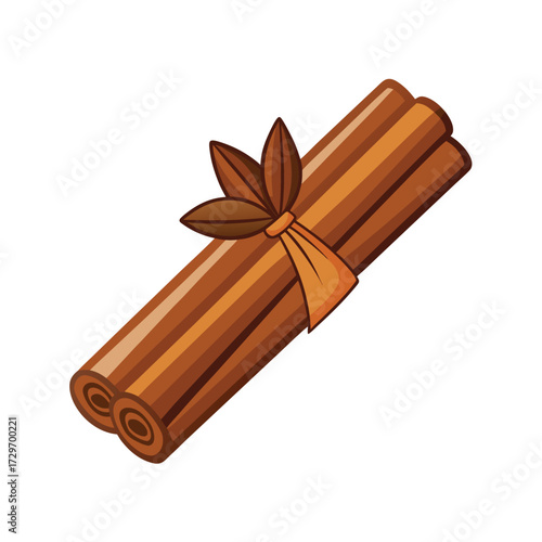 isolated cinnamon on white background