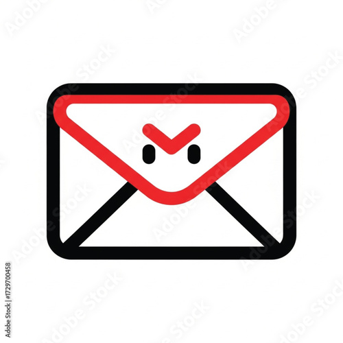 Angry Email Icon with Red Spam Warning Message