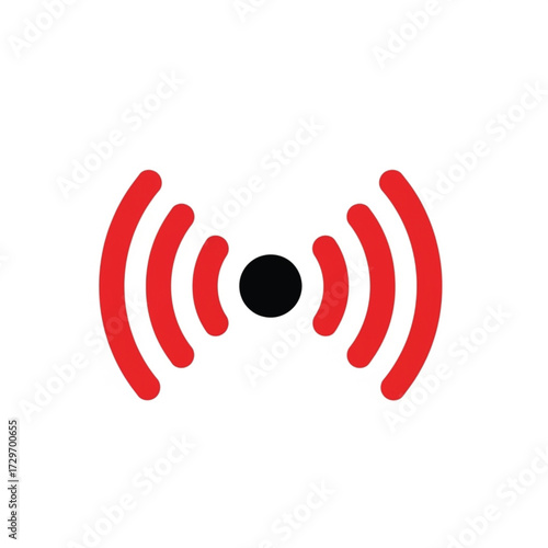 Live Stream Icon Red Black Design