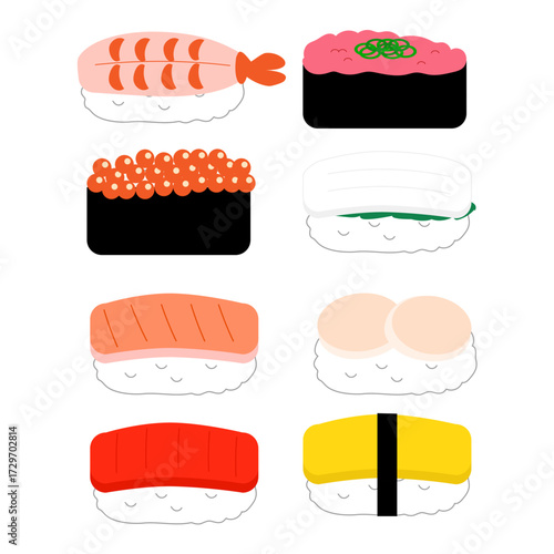 寿司のアイコンイラストセット