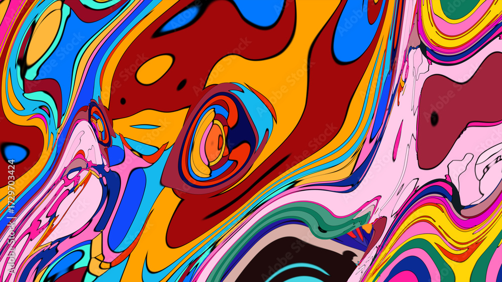 Fototapeta premium Colorful abstract liquid and fluid background for banner