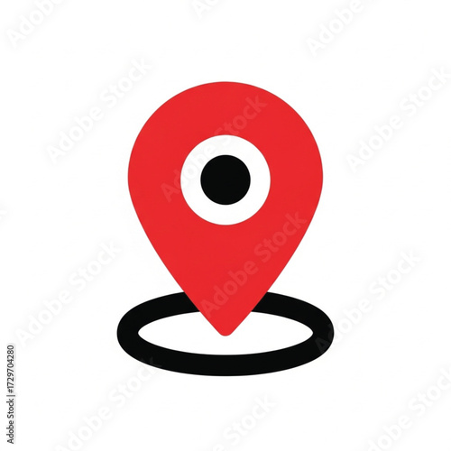 Map Pin Icon Red Location Pointer Graphic