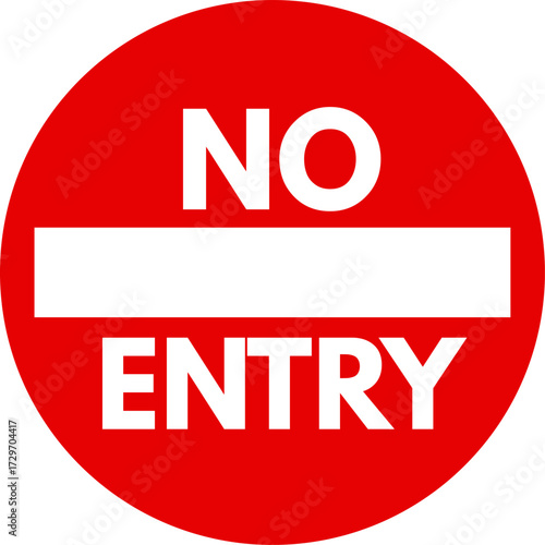 red no entry sign