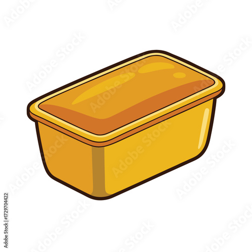 isolated loaf pan on white background