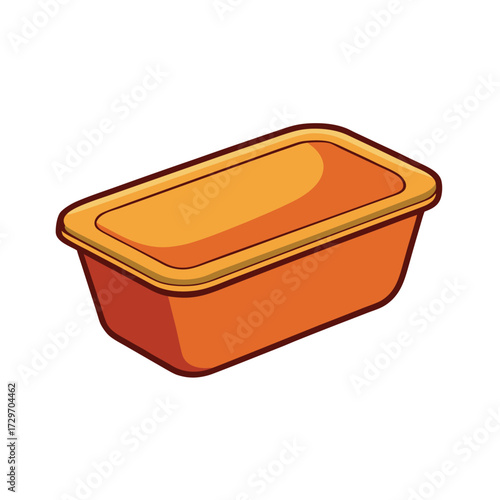 isolated loaf pan on white background