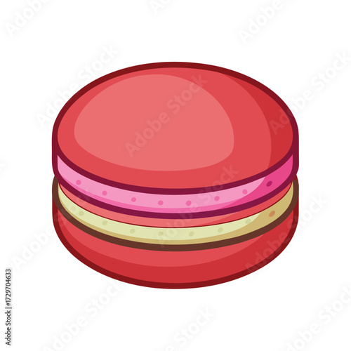 isolated macaron on white background